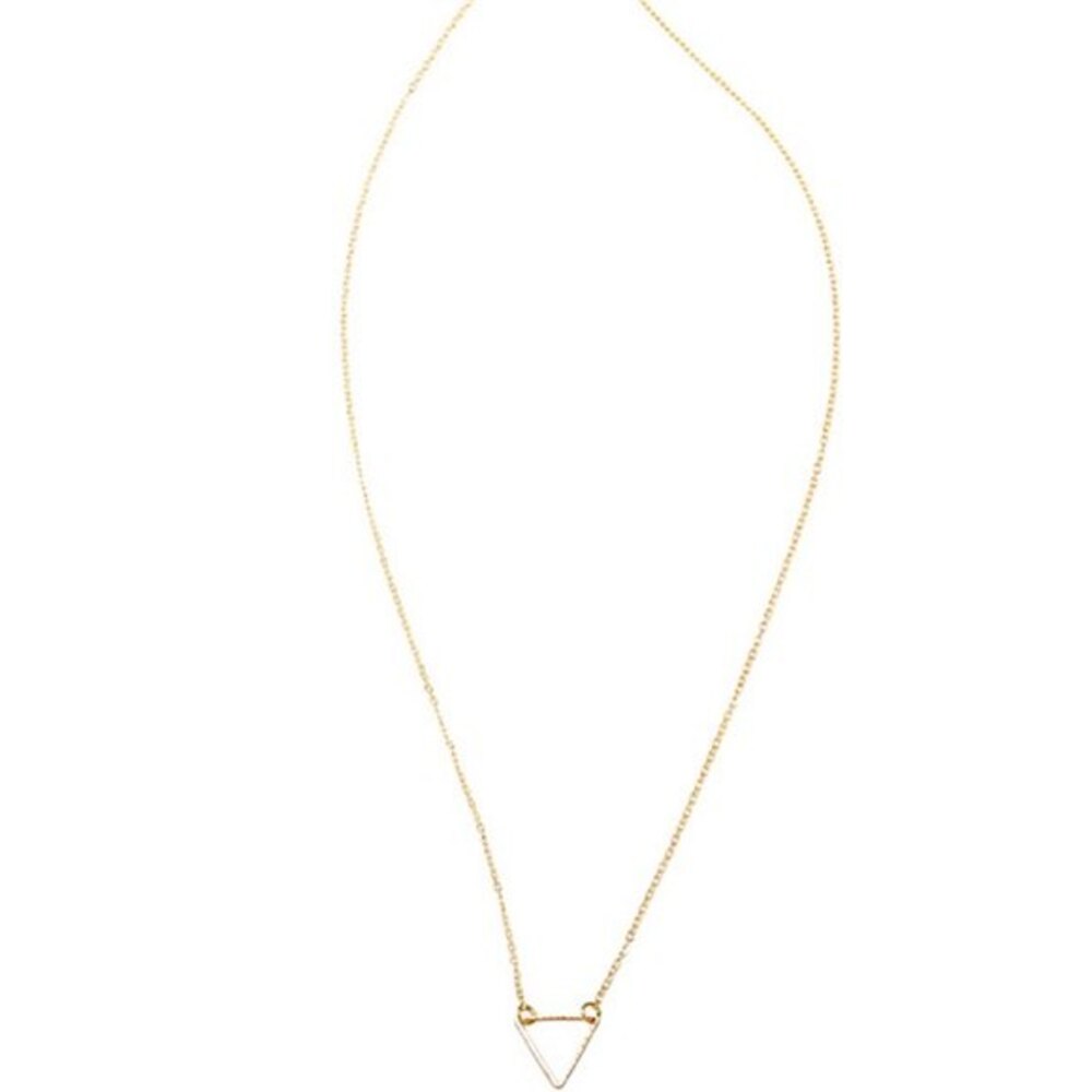 Simple Triangle Geometric Necklace - Picture 3 of 4